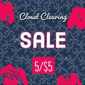 5/$5 Closet Clearing Sale 👗👙👖👚👕🩱🩳🧤👜👓💅🏼